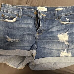 True Craft Mid-Rise Blue Denim Shorts